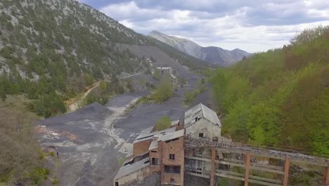 lavadero de carbón antiguo en vista aérea de palencia