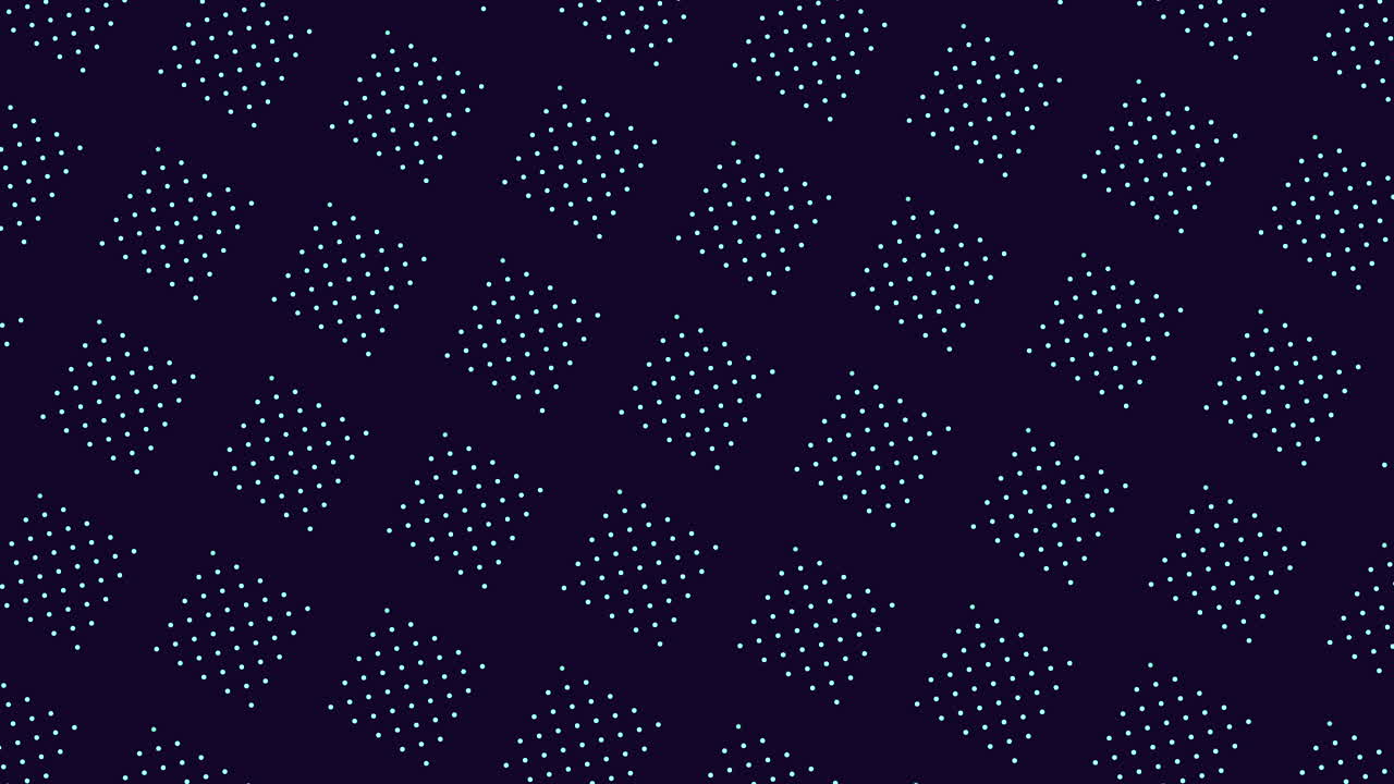 Grid of white diamond-shaped squares on dark blue background with evenly spaced dots