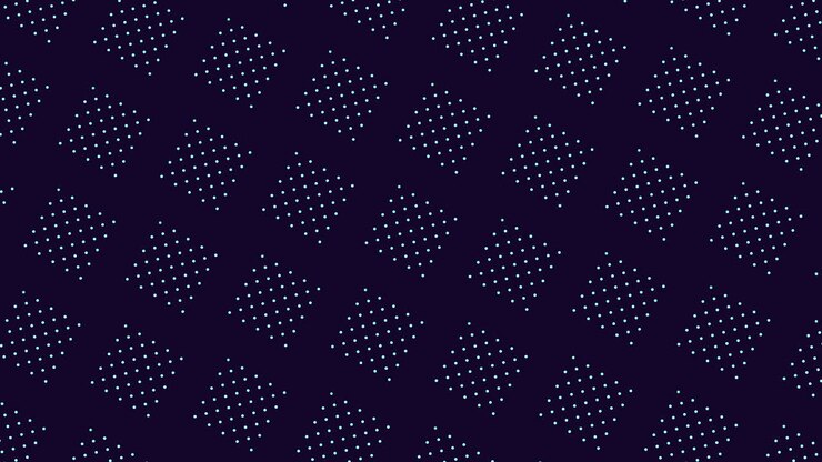 Grid of white diamond-shaped squares on dark blue background with evenly spaced dots