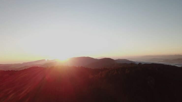 Amanecer sobre las montañas Cuchumatanes en Guatemala.