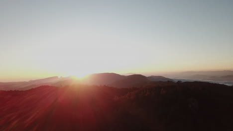 sunrise over the cuchumatanes mountains in guatemala