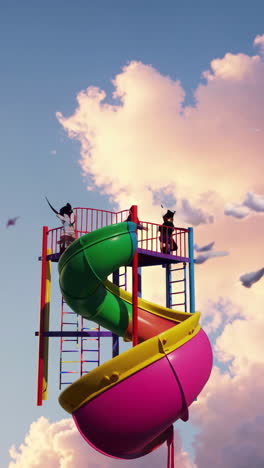 floating playground in the clouds