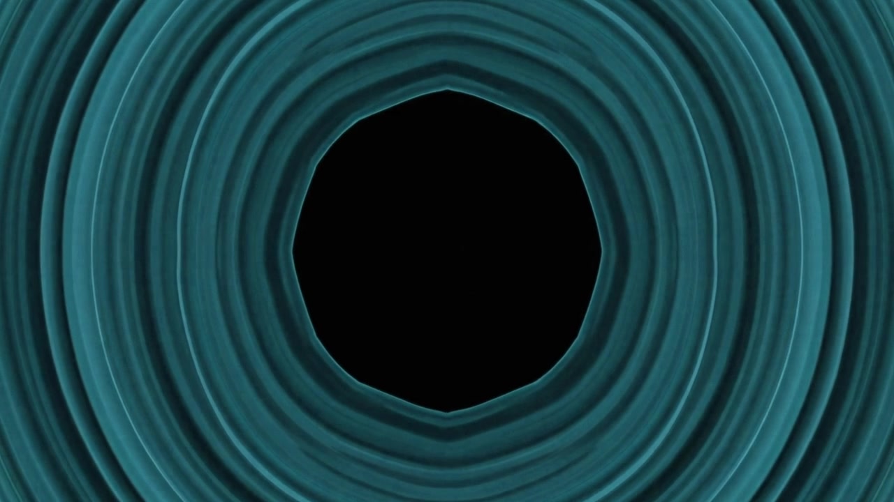Cerchi concentrici color verde acqua astratti in espansione verso l'esterno