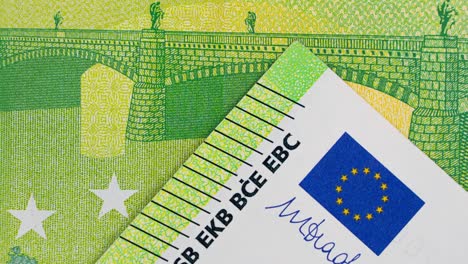 euro money. banknotes in stop motion