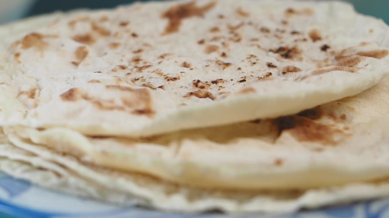Stack of Homemade Flatbreads
