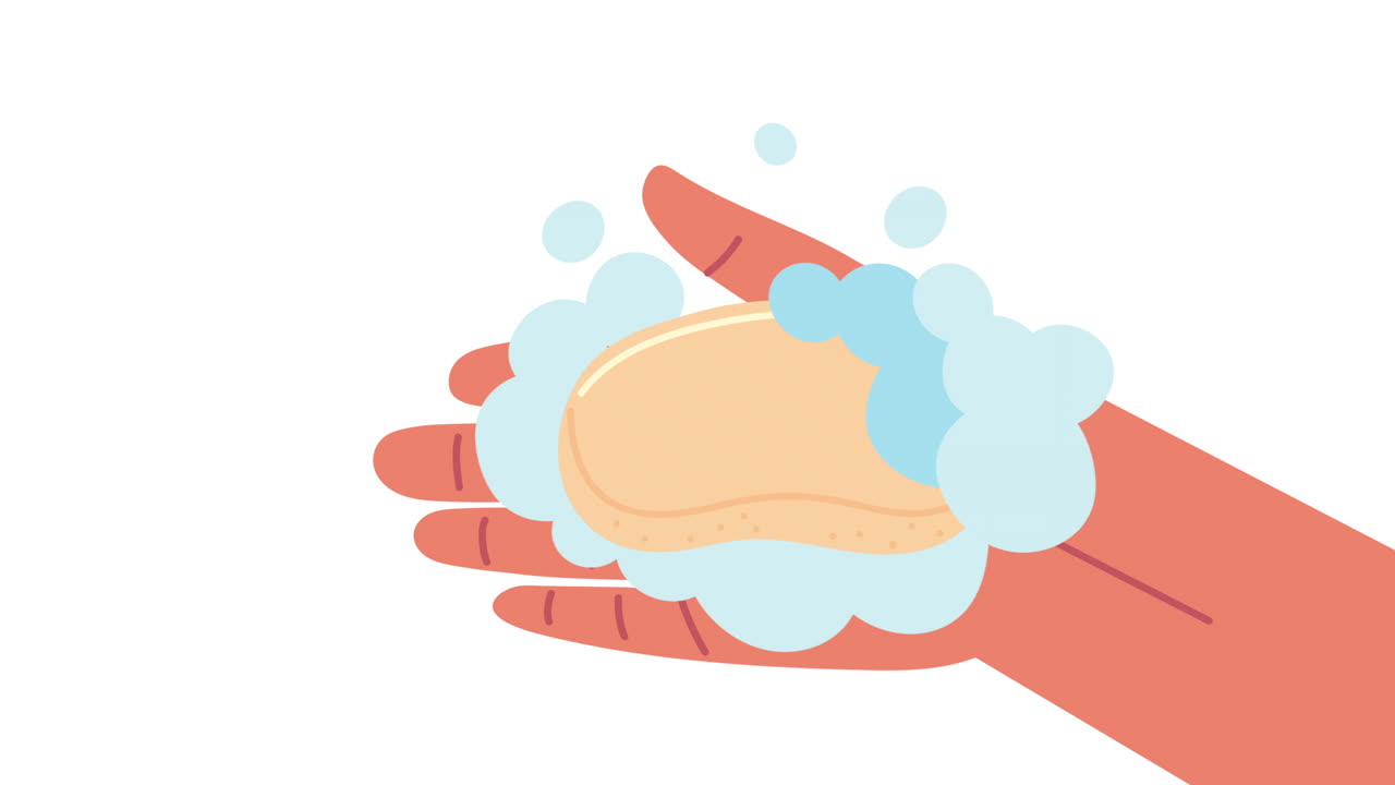 손과 비누로 세계 손 기 날 애니메이션