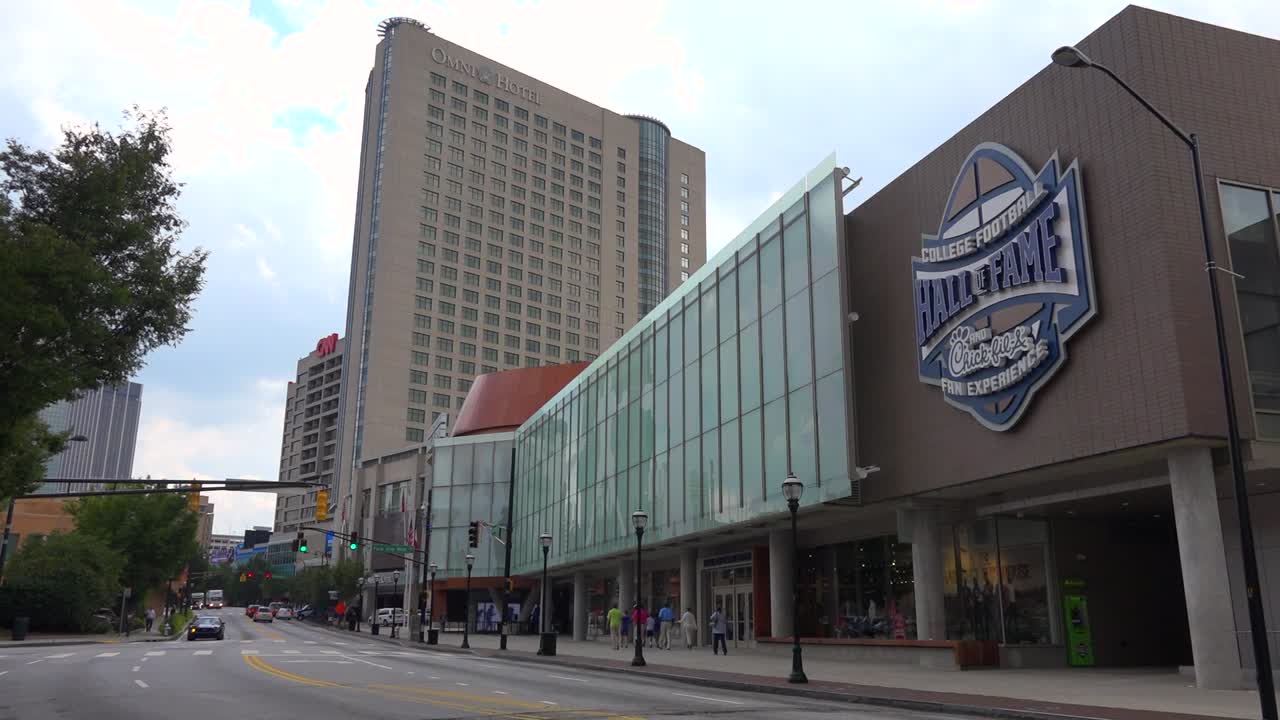 애틀랜타 조지아 1에서 대학 축구 명예의 전당의 설정 샷