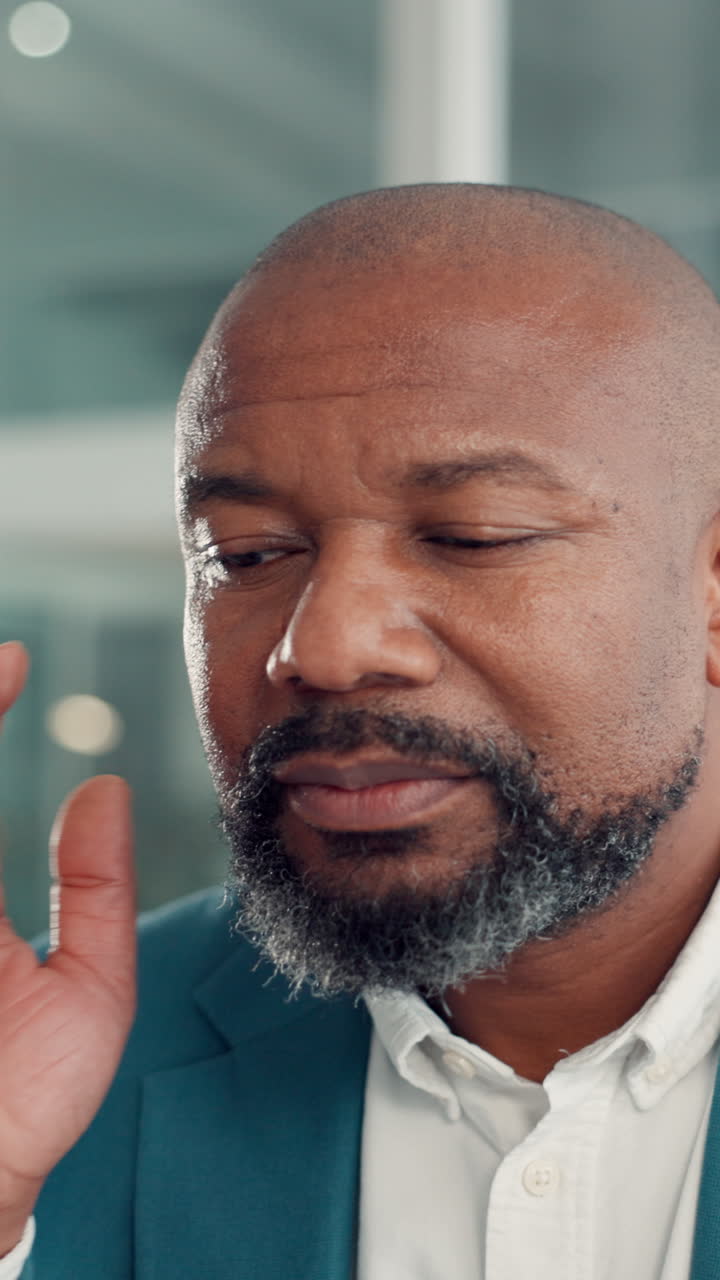 Mature African American Man Looking Stressed and Tired