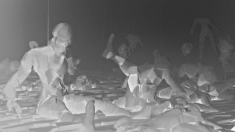 destroyed andorids on a junkyard in xray