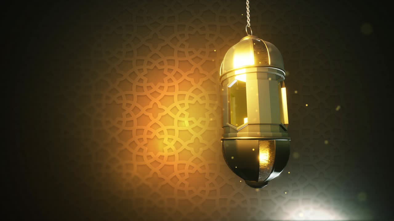 라마단 랜턴의 배경, 3d 렌더링