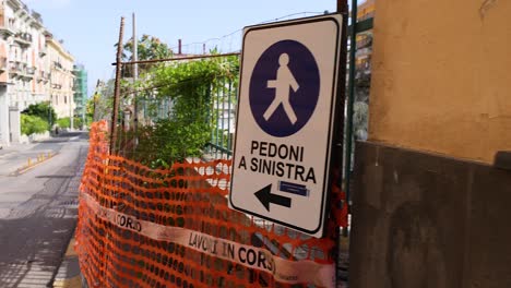 pedestrian detour in naples construction area