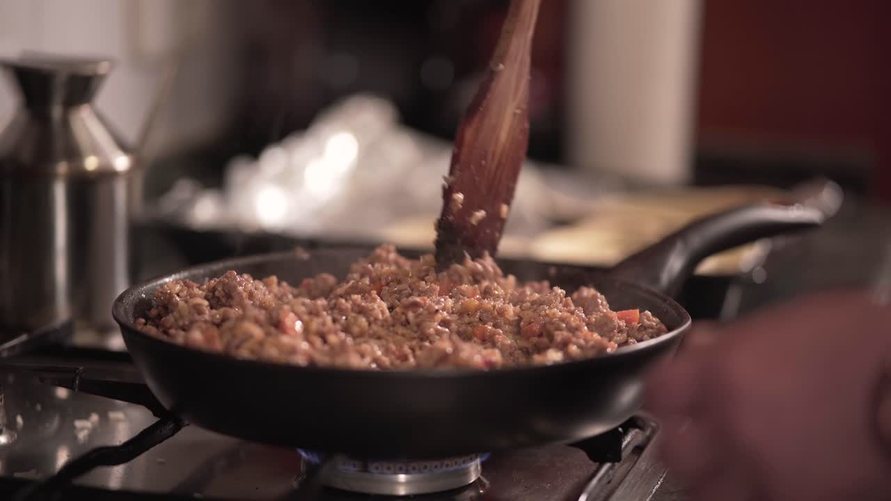 Cooking Ground Beef in a Pan