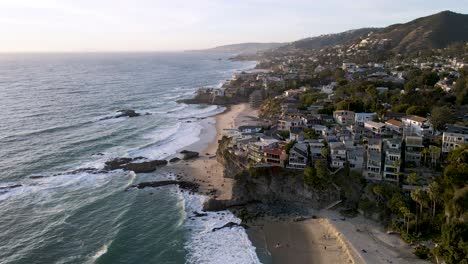 oceanfront hotels and buildings at circle drive near 1000 steps beach in south laguna, california, usa