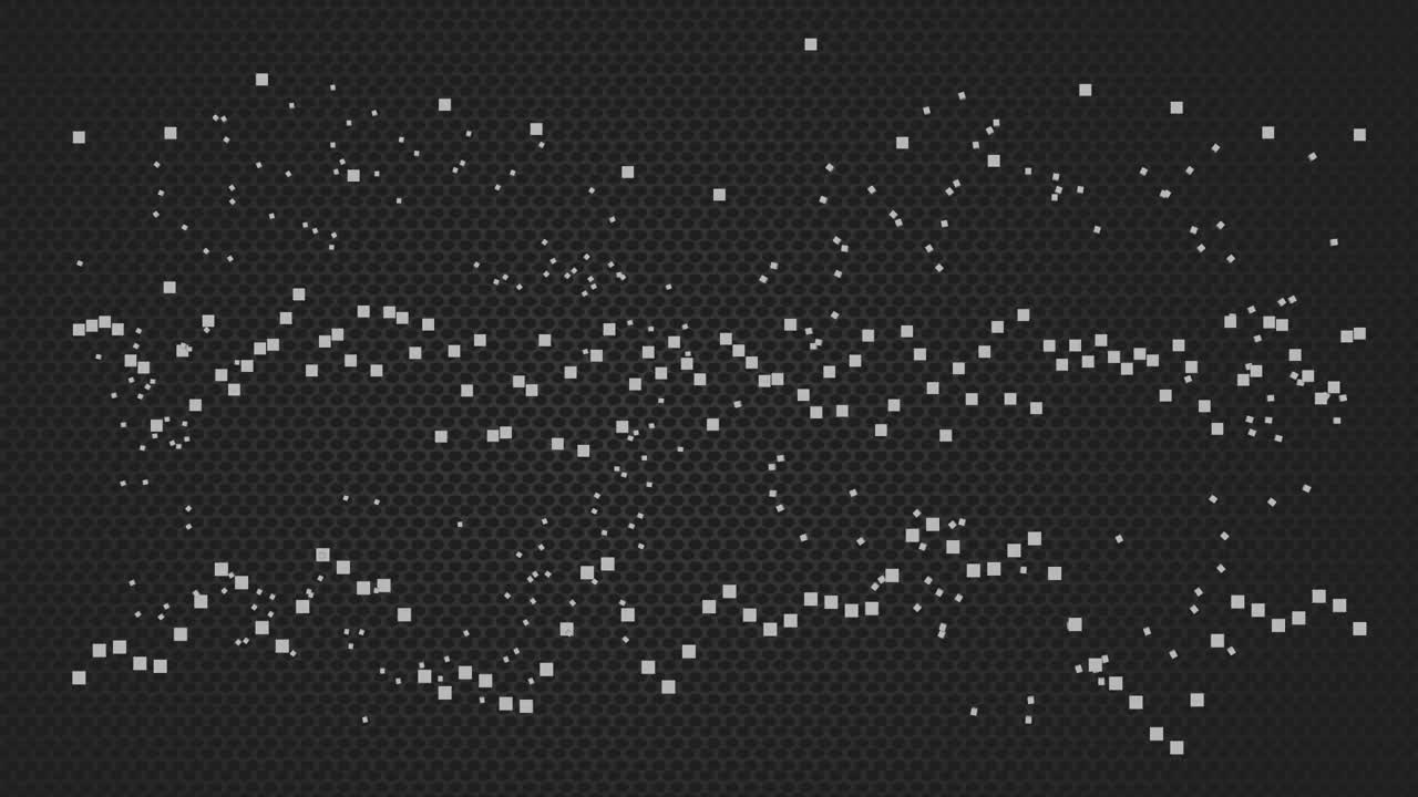 Digital composite of moving particles