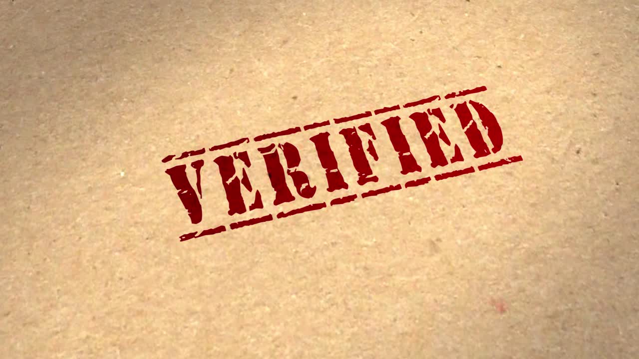 Motion graphics - CGI 3D animation of a file being rubber stamped VERIFIED