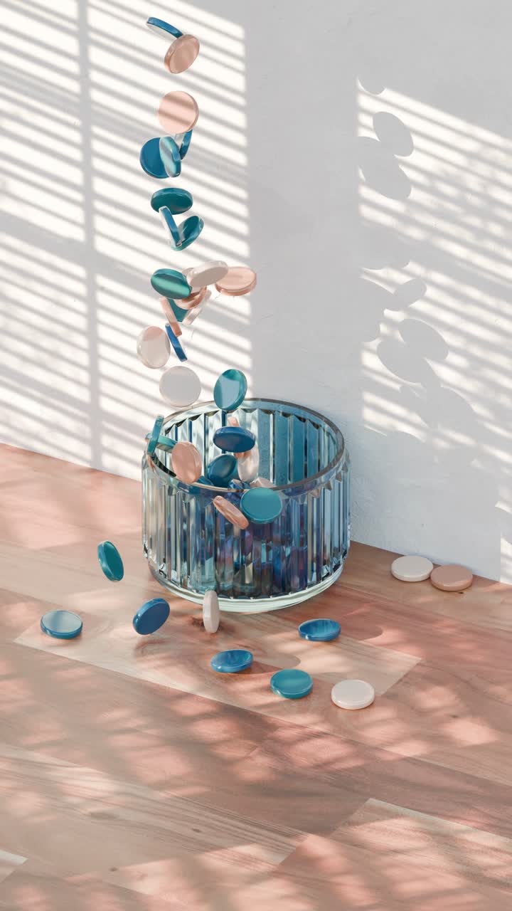 Stylish Decorative Bowl with Colorful Objects