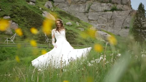 Beautiful Bride Fashion Portrait in Wedding Luxury Dress Beautiful Bride Fashion Portrait in Wedding Luxury Dress with Lace and Crystals at Arabian Style Interior Brunette Happy Woman Wears Bridal White Dress with Wedding Makeup and Hairstyle Newlywed High Quality Photo