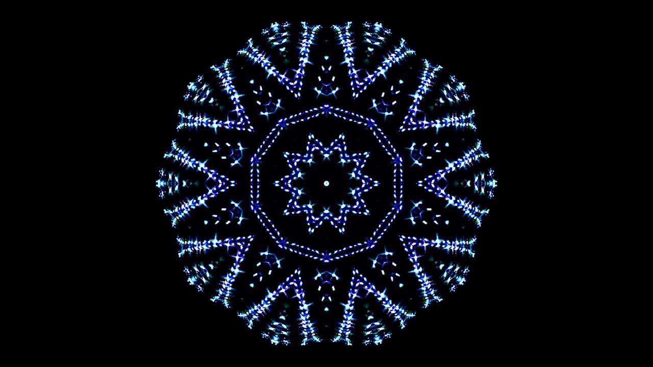 luz abstracta brillante que gobierna el color completo, caleidoscopio, fondo negro
