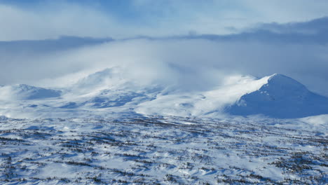 stunning winter landscape of snow-covered mountains
