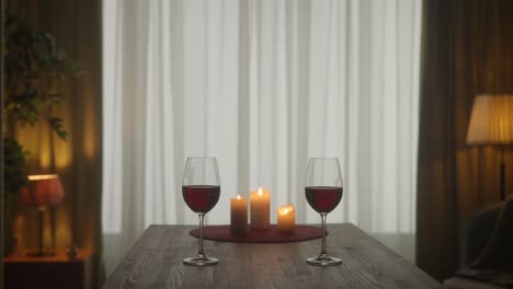 romantic dinner by the window
