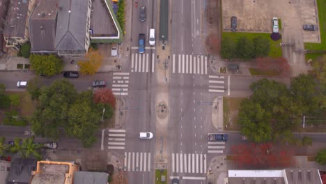 vista a vista de pájaro de las casas en nueva orleans, luisiana