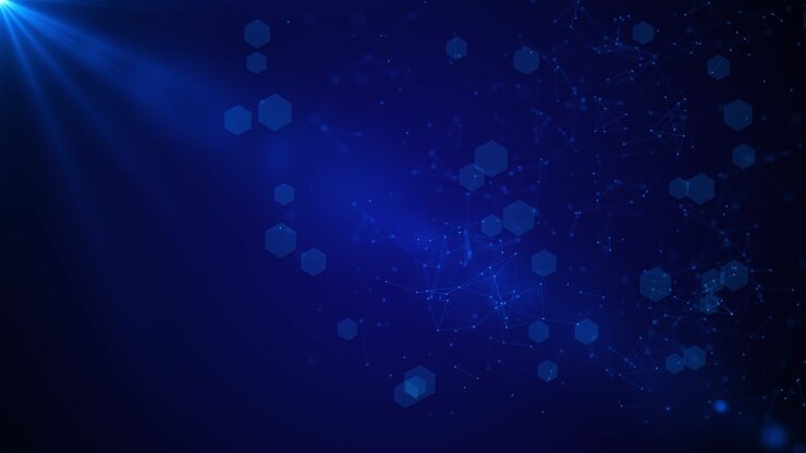 Abstract plexus tech background blue connecting lines dots nodes digital data network connectivity