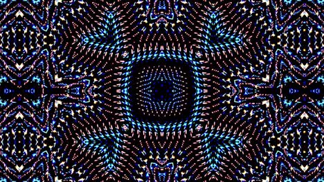 colorful lines glowing waves flower shape background kaleidoscope abstract