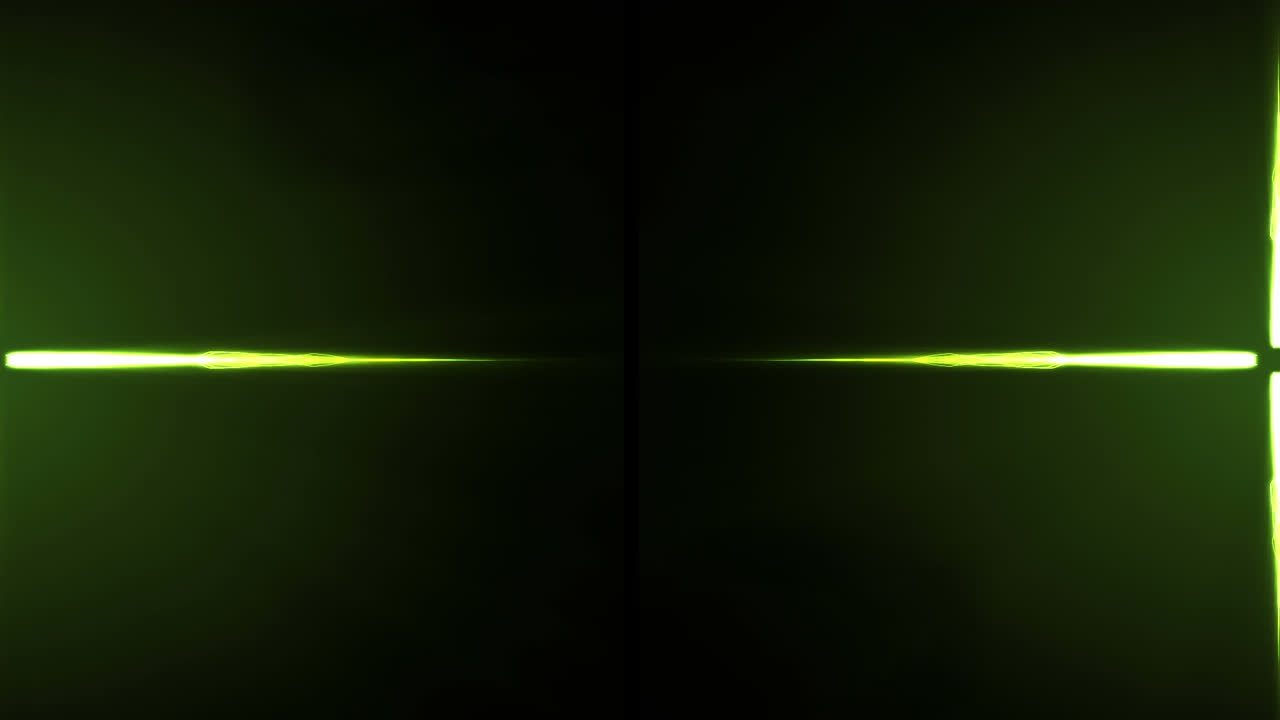 animación de un patrón de brillo verde y manchas sobre fondo negro