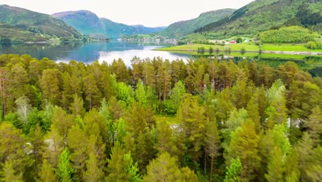 aerial footage beautiful nature norway.