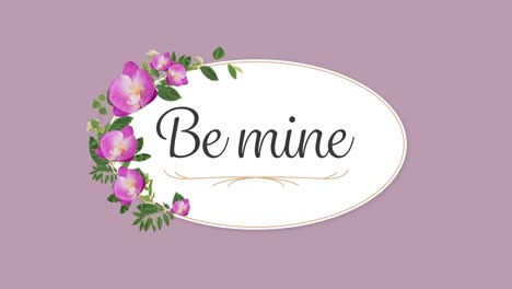 Animation-of-Be-Mine-on-purple-background-