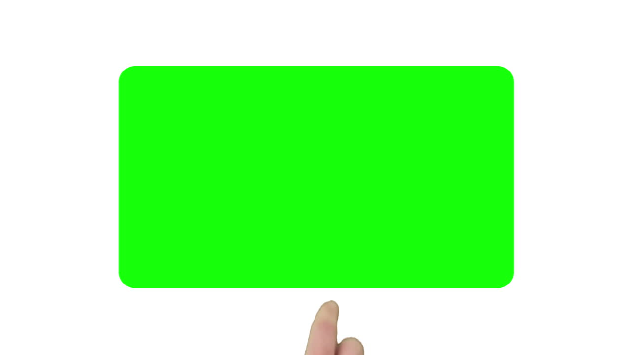 Mano che attiva e scorre verticalmente attraverso spazi per il testo