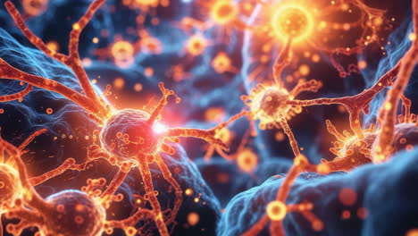detailed view of active neurons in a neural network