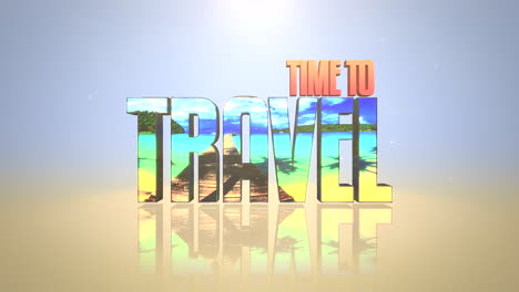 Animated-text-Time-to-Travel-with-mirror-effect