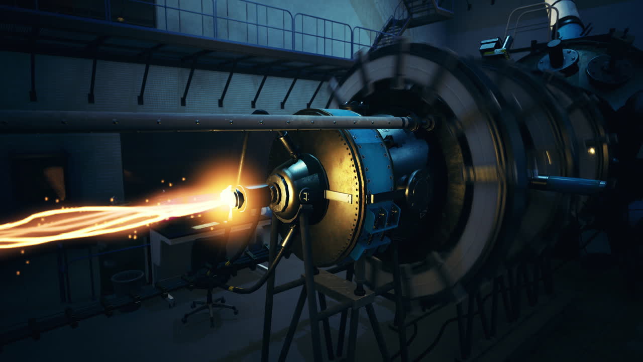 Lab showcasing advanced propulsion systems with cutting edge tech