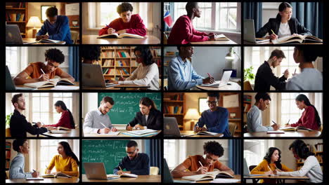 students studying