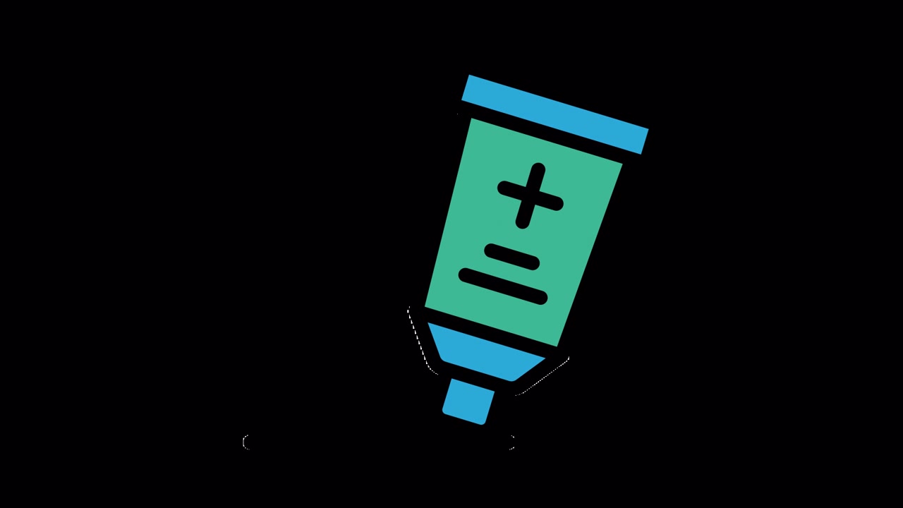 Animated Icon of Medical Ointment Tube Dispensing Product