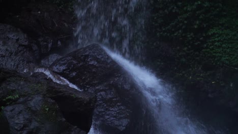 the black stone that was hit by the waterfall