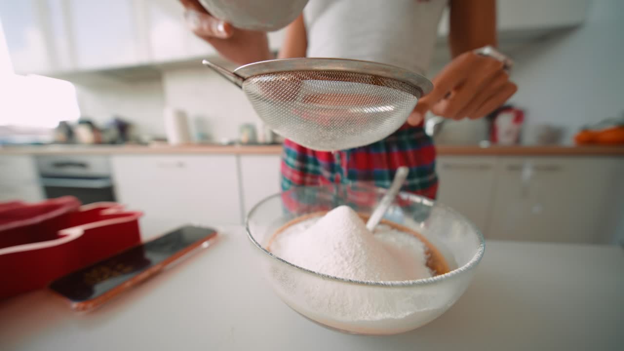 Sifting Flour for Baking