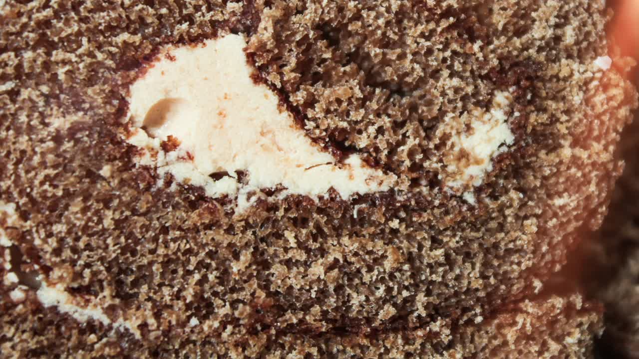 Close-up of a Swiss Roll Cake