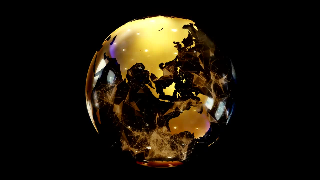 abstract globo giratorio estilizado del planeta. diseño creativo y tecnológico del planeta tierra. en bucle