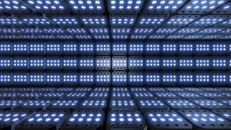 futuristic led light panel room