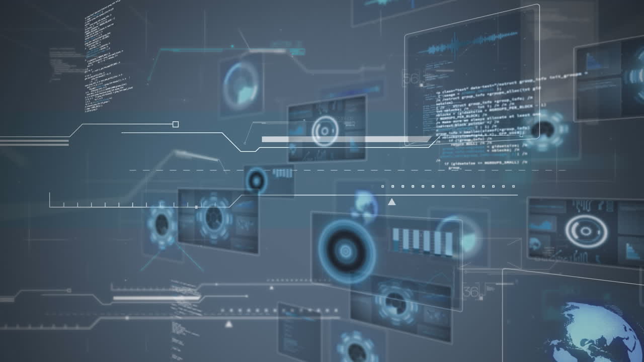 디지털 아이콘의 애니메이션과 인터페이스의 데이터 처리