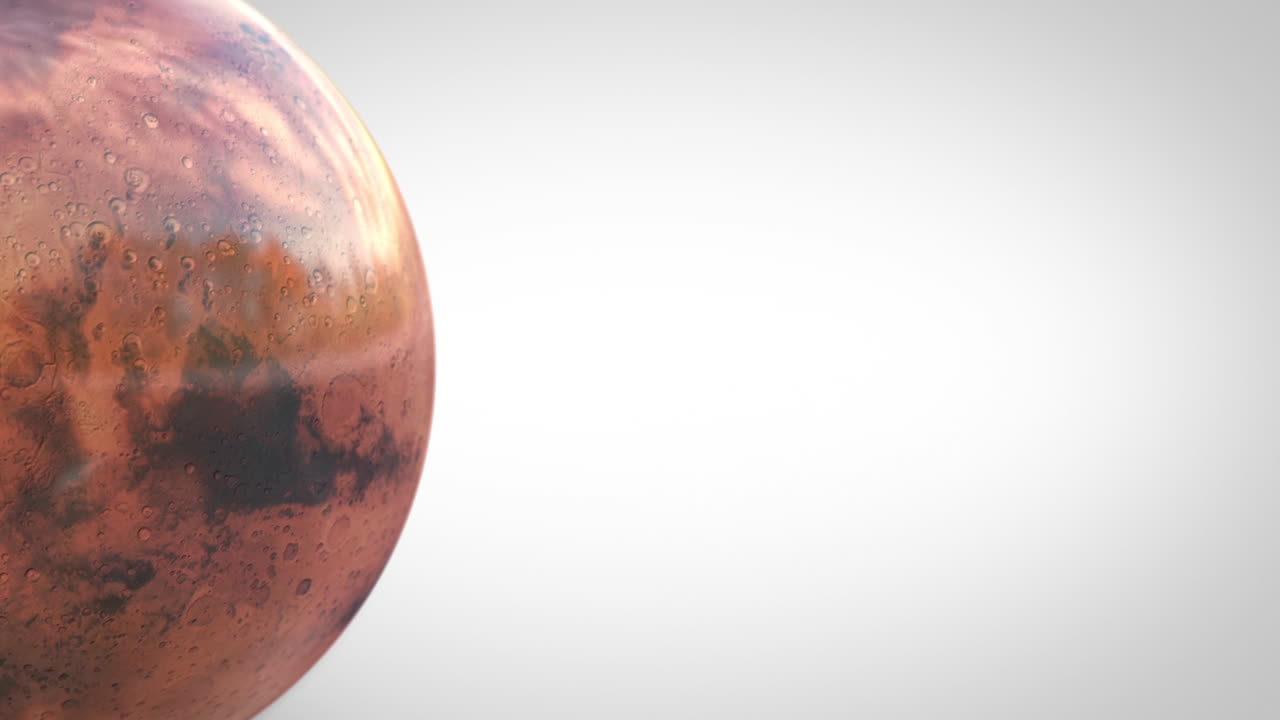 Stylized Marble Earth Seamless Loop With Copy Space - Left