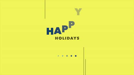 Festive-yellow-background-with-Happy-Holidays-written-in-blue