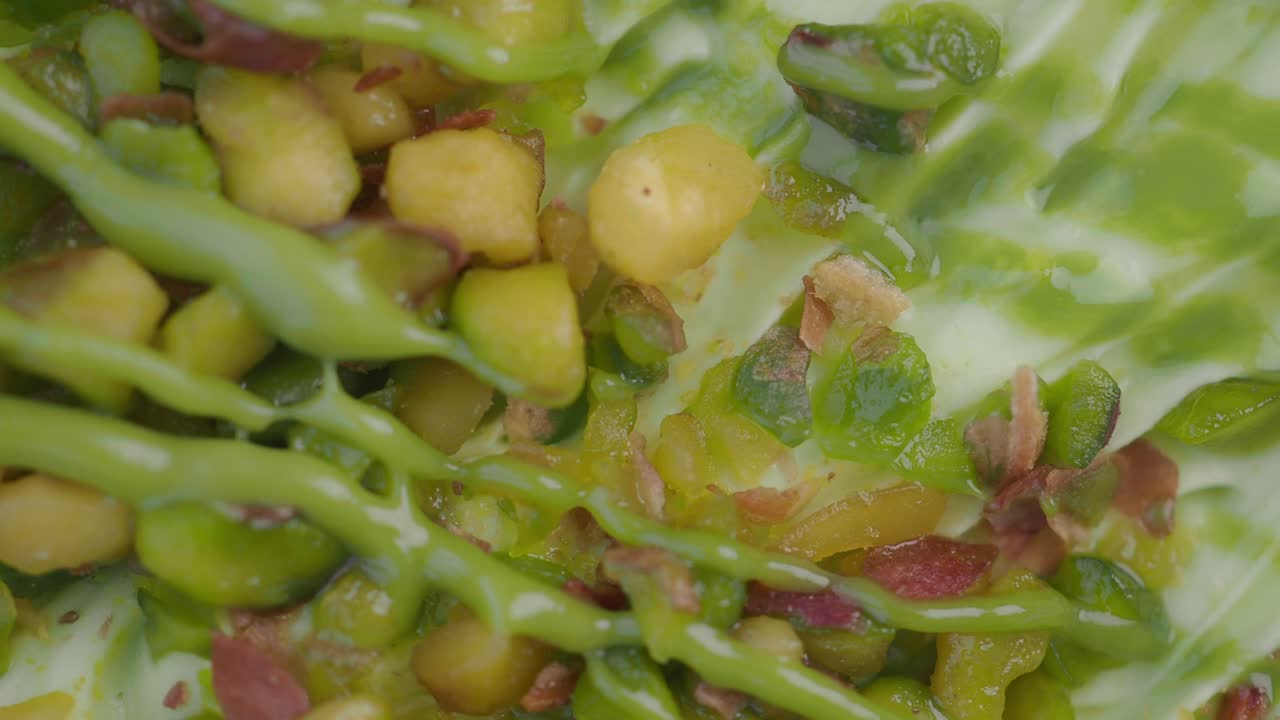 Dessert with pistachios and sweet syrup