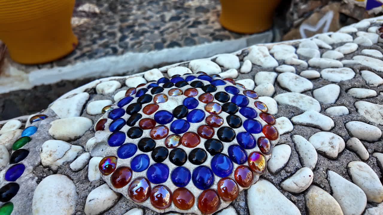 Colorful Stone and Glass Mosaic Art