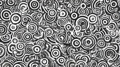 abstract black and white concentric circles pattern