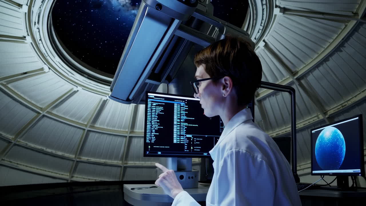 Scientist Working on Space Research