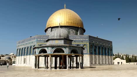cúpula de las mezquitas de la cadena y la roca en jerusalén