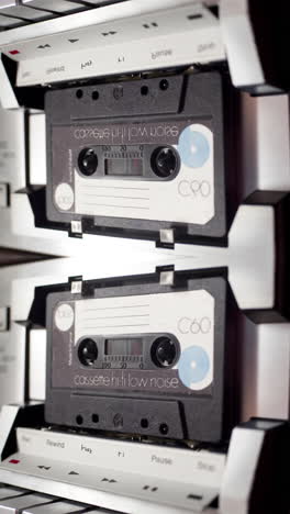 cassette tape in vertical